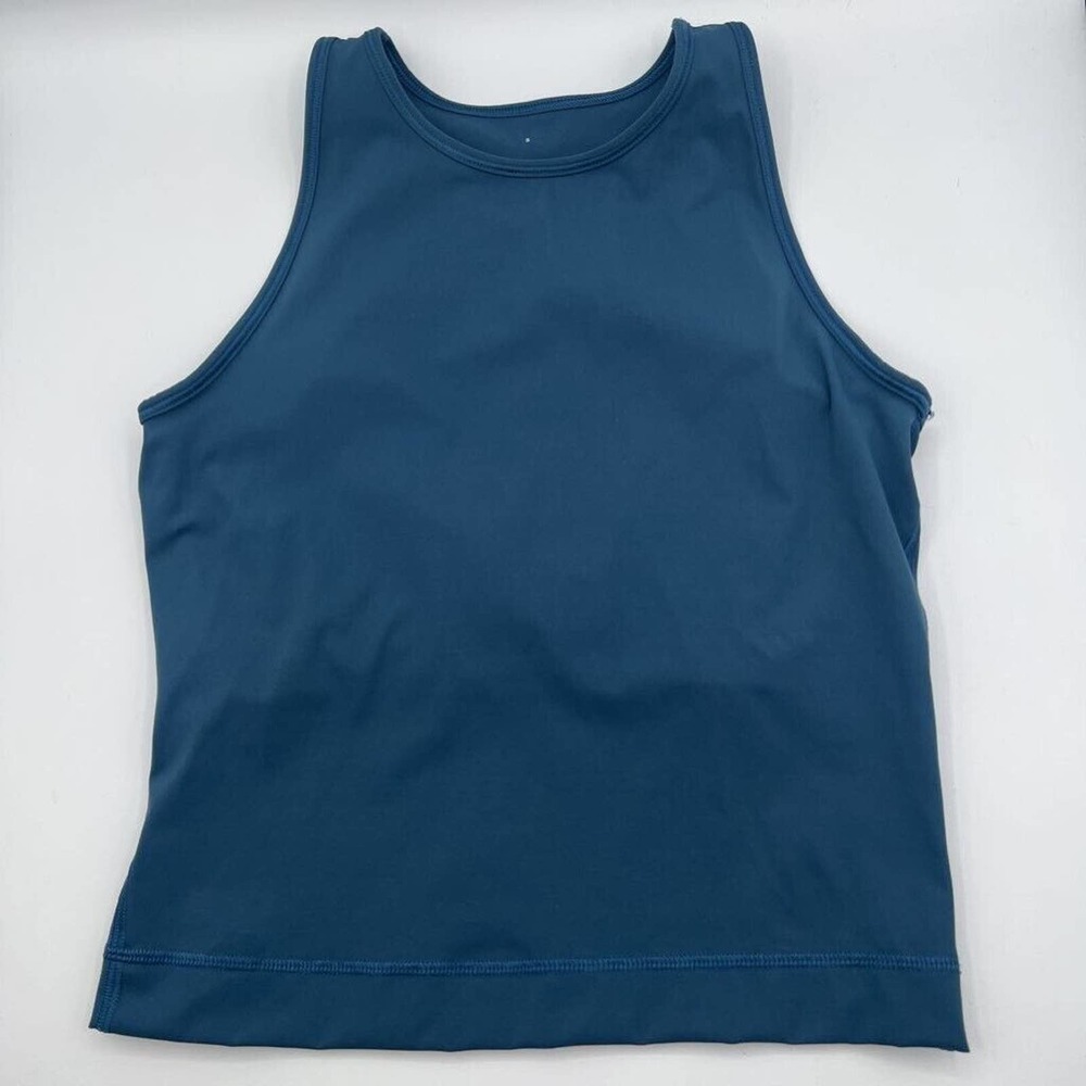 Everlane Womens Perform Tank Top Shirt‎ Blue Sleeveless Crew Neck Sports Bra S